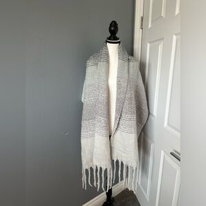 Mer sea and Co large grey ombré scarf.